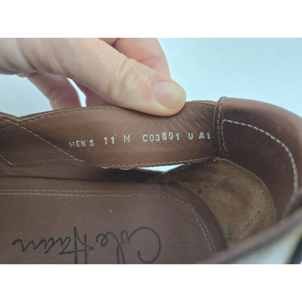 Cole Haan Men's Size 11M Brown‎ Leather Basket Fisherman Sandle Slip On